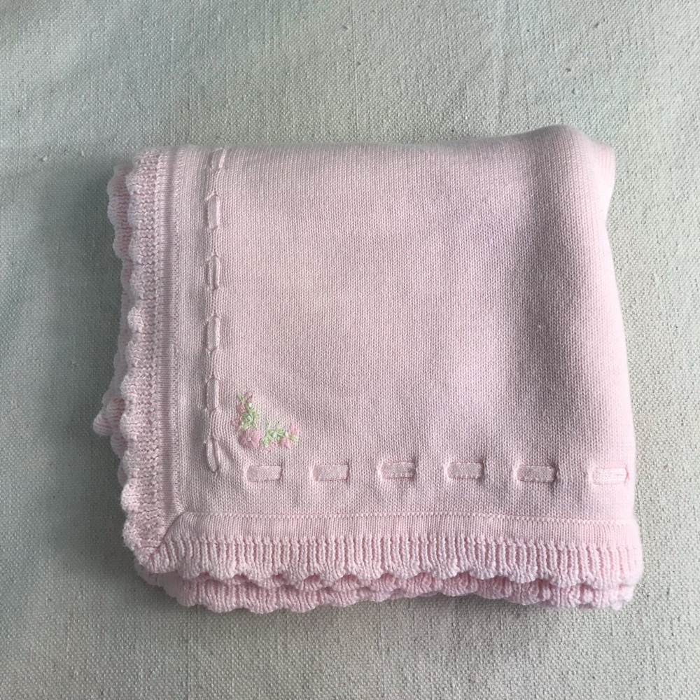 Gymboree 100%cotton soft pink baby blanket
